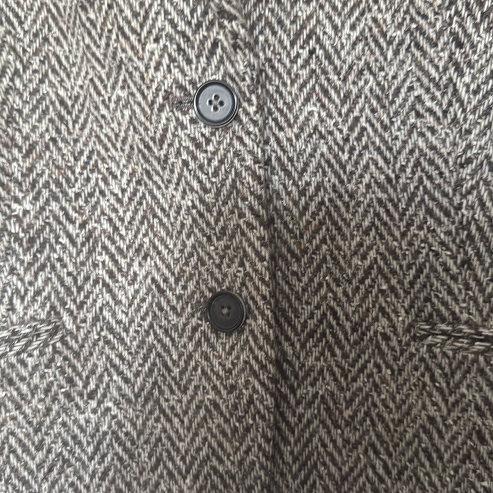 Women’s Brooks Brothers Brown Tweed Blazer with Notched Lapels size 12 - Picture 3 of 9